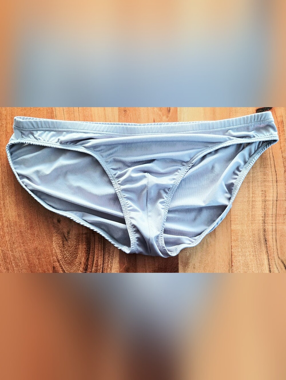 Gray Mens Microfiber Bikini